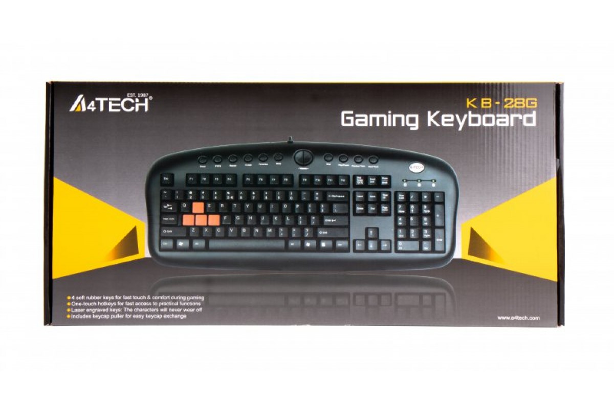A4Tech KB-28G PS/2 Клавиатура A4 KB-28-G-2 Multimedia, PS-2, черная ...