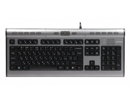 Клавіатура  A4-Tech KL-7MUU-RUSB,сріблясто-чорна, + доп.USB 2.0, 17 гарячих кн, f. Notebook slim 32см  X-slim