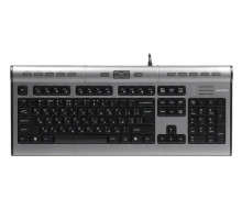 Клавіатура  A4Tech KL-7MUU-RUSB,сріблясто-чорна, + доп.USB 2.0, 17 гарячих кн, f. Notebook slim 32см  X-slim