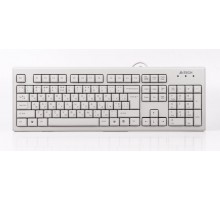Клавиатура A4-KM-720 USB, белая, Rus+Ukr, ergonomic