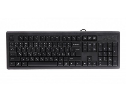 Клавиатура A4-Tech KR-83 USB, черная, 104клав, Большой Enter Comfort Rounded Edge keyboard X-slim