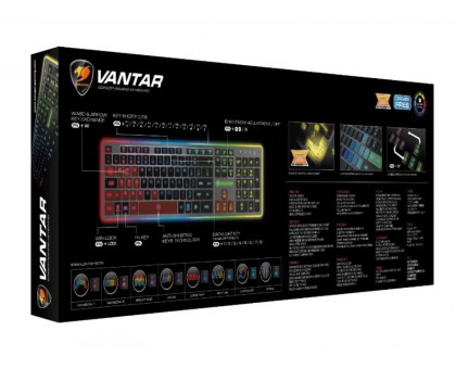 Клавіатура ігрова Cougar Vantar, з підсвічуванням, USB