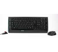 Комплект беспроводной A4Tech V-Track 9300F (GR-152+G9-730FX), клавиатура+мышь 2.4GHz, черный, USB, радиус работы до 15м.