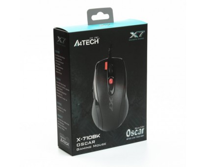 Мышь A4Tech X710BK USB, игровая, черная