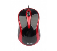 Миша A4Tech N-350-2 (Red+Black) міні V-Track USB, 1000 dpi, 4D колесо