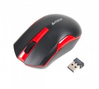 Мышь A4Tech G3-200 N USB V-Track, беспроводная, 1000dpi, черная+красный