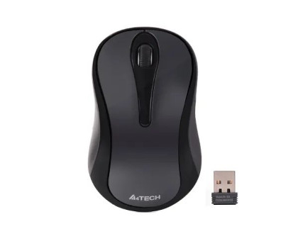Миша A4Tech G3-280N (Glossy grey) USB V-Track  , бездротова, 1000dpi, чорна