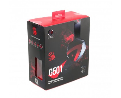 Наушники игровые Bloody G501 с микрофоном, черные