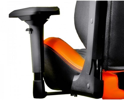Крісло ігрове ARMOR S, дихаюча екошкіра, сталевий каркас, чорний+помаранчевий