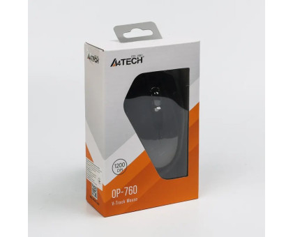 Мышь A4Tech OP-760 USB (Black), черная V-Track USB, 1000 dpi, 8-in-One ПО