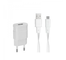 Мережевий зарядний пристрій RivaCase VA4111 WD1 (White) , 1USB, кабель micro USB,  білого  кольору