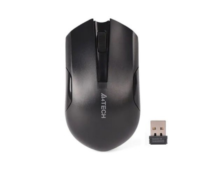 Мышь A4Tech G3-200NS (Black) USB V-Track, беспроводная, беззвучное нажатие, 1200dpi, черная