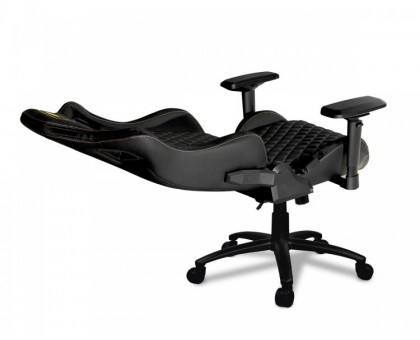 Крісло ігрове ARMOR S Royal, дихаюча екошкіра, сталевий каркас, текстура замші, чорний