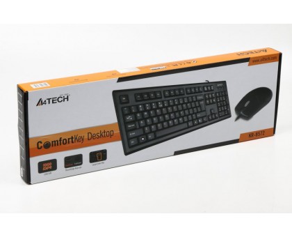 Комплект A4Tech клавіатура+мишка KR-85+OP-720, USB, Чорна