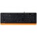 Клавиатура A4Tech Fstyler FK10 (Orange), USB, черный+оранжевый