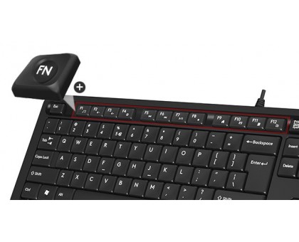 Клавіатура A4Tech Fstyler FK10 (Orange) , USB, чорний+ помаранчевий