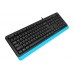 Клавиатура A4Tech Fstyler FK10 (Blue), USB, черный+голубой