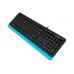 Клавіатура A4Tech Fstyler FK10 (Blue) , USB, чорний+ блакитний