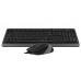A4Tech Fstyler F1010, комплект проволочный клавиатура с мышью, USB, черный+серый цвет
