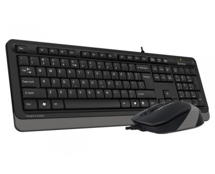 A4Tech Fstyler F1010, комплект дротовий клавіатура з мишою, USB, чорний+сірий колір