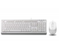 Комплект клавиатура+мышка A4Tech F1010 (White) Fstyler, проводной, USB, белый