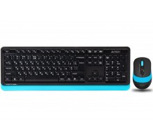 A4Tech Fstyler FG1010, комплект бездротовий клавіатура з мишою, чорний+блакитний колір