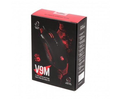 Мышь игровая A4-Tech Bloody V9M, черная, с подсветкой, USB