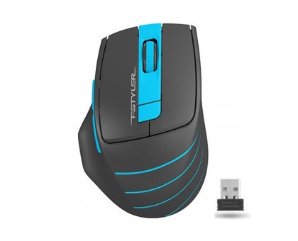 Мышь беспроводная A4Tech Fstyler FG30 (Blue), USB, цвет черный+голубой