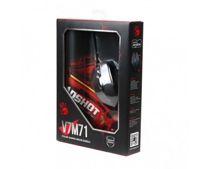 Комплект Мышь игровая A4-Tech Bloody V7M USB с ковриком