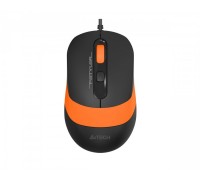 Миша A4Tech Fstyler FM10S (Orange), безшумна, USB, колір чорний+помаранчевий