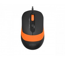 Миша A4Tech Fstyler FM10S (Orange), безшумна, USB, колір чорний+помаранчевий