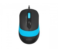 Мышь A4Tech Fstyler FM10S (Blue), бесшумная, USB, цвет черный+голубой