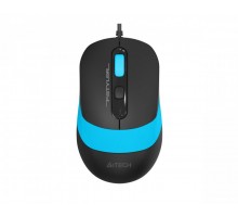 Мышь A4Tech Fstyler FM10S (Blue), бесшумная, USB, цвет черный+голубой