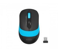 Мышь беспроводная A4Tech Fstyler FG10S (Blue), бесшумная, USB, цвет черный+голубой