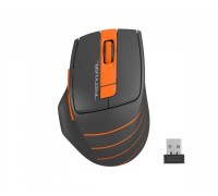 Миша бездротова A4Tech Fstyler FG30S (Orange), безшумна, USB, колір чорний+помаранчевий