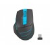 Миша бездротова A4Tech Fstyler FG30S (Blue), безшумна, USB, колір чорний+блакитний