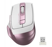 Мышь беспроводная A4Tech Fstyler FG35 (Pink), USB, цвет белый+розовый
