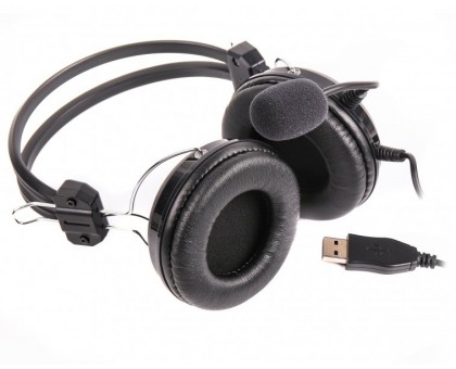 Наушники A4-Tech HU-35 USB с микрофоном, черные