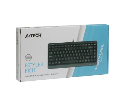 Клавіатура A4Tech FK11 USB (Grey) Fstyler Compact Size, сірий колір, USB