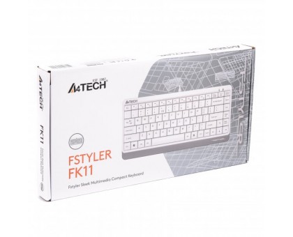 Клавіатура A4-Tech Fstyler FK11, білий колір, USB