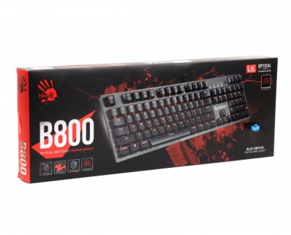 Механическая клавиатура A4Tech Bloody B800 NetBee, игровая LK Blue, подсветка Orange, USB