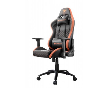 Кресло игровое ARMOR PRO, черный с оранжевым.