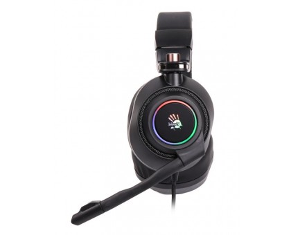 Гарнітура ігрова Bloody G580 (Black) з мікрофоном, складна конструкція, 7.1 віртуальний звук, RGB підсвічування, USB