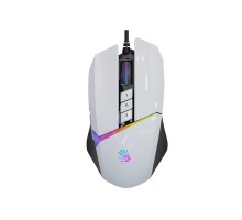 Миша ігрова A4Tech W60 Max Bloody (Panda White), активоване ПЗ Bloody, RGB, 10000 CPI, 50M натискань,  колір білий+чорний