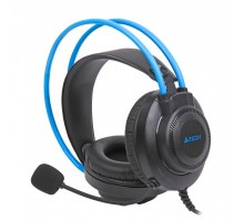 Навушники A4-Tech FH200i (Blue) з мікрофоном, Fstyler AUX 3.5 мм Stereo Headphone, синій + чорний