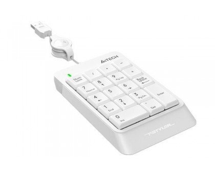 Клавиатура цифровая A4-Tech FK13, цвет белый, USB