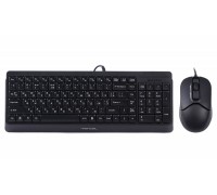 Комплект клавиатура+мышка A4Tech F1512 (Black) Fstyler, проводной, USB, черный цвет