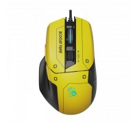 Миша ігрова A4Tech W70 Max Bloody (Punk Yellow), активоване ПЗ Bloody, RGB, 10000 CPI, 50M натискань, жовтий