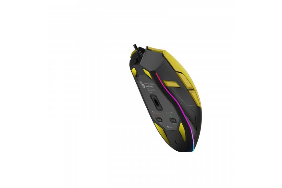 Bloody W70 Max Bloody (Punk Yellow) Игровая мышь Bloody Activated, RGB,  10000 CPI, 50M нажатий, желтый купить в Киеве, Украине, цена, обзор, фото,  характеристики, магазин SVEN