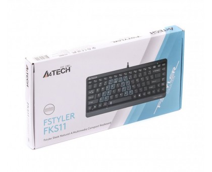 Клавиатура A4-Tech Fstyler FKS11, серый цвет, USB